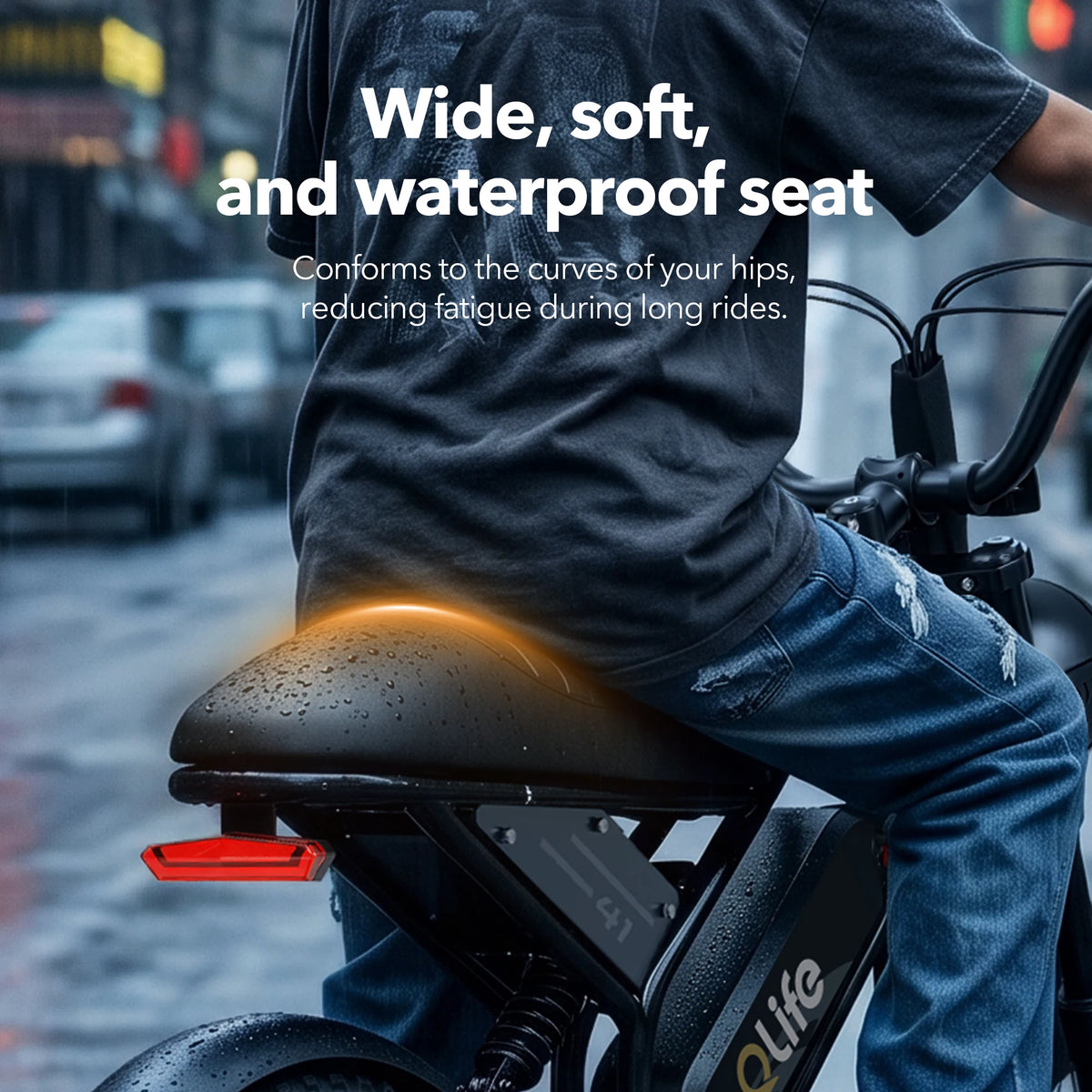 Qlife Spark D1 Electric Bike for Adults, 1500W Peak Motor 48V 10.4 Ah, 16" Fat Tires Electric Mountain Bike, 25 MPH 50Mi Range Off-Road Ebike with Full Suspension