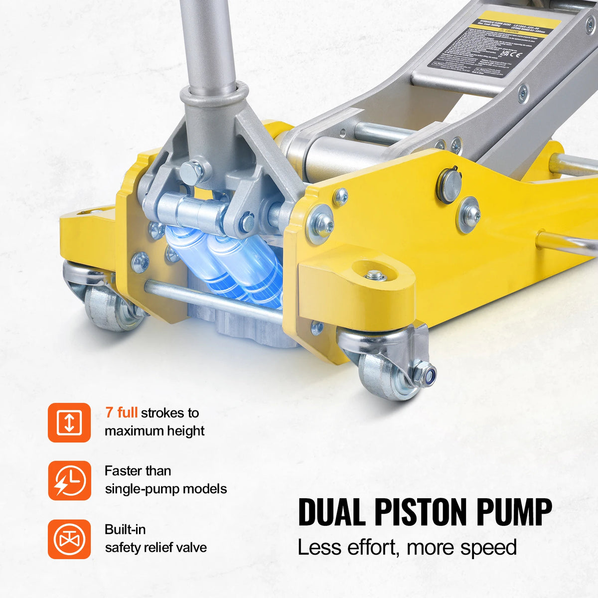 SucceBuy 3T/2T Floor Jack Aluminum Hydraulic Racing Floor Jack Hydraulic Car Jack with Dual Piston  Lift Pump for Auto Repaire