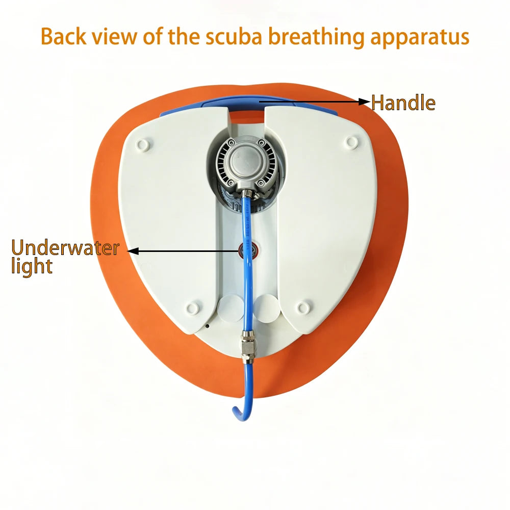 Free Shipping Rechargeable Portable Tankless Scuba Diving Ventilator Underwater 3.5Hours Working 12m Depth Waterproof Snorkeling Equipment Extreme Sports Outdoor Fishing Anti-tip Scuba Breathing System