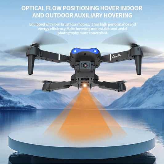 RC Quadcopter Brushless Motor One Key Takeoff Landing Return 360° Rolling Headless Mode Dual Screen Switch LED Light Hobby Drone