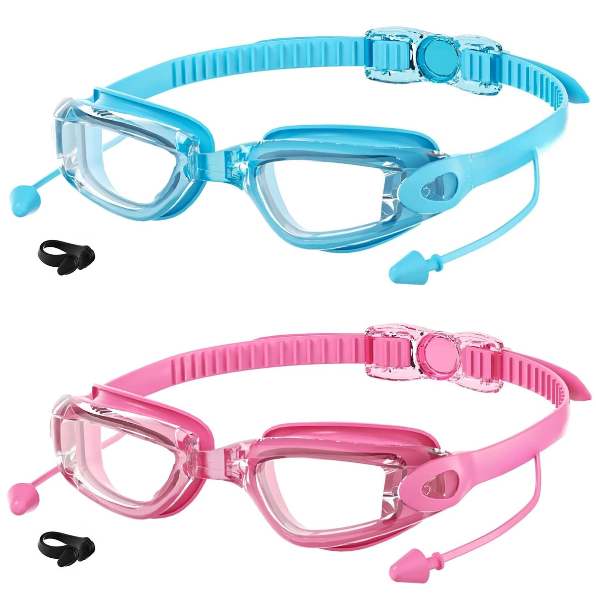 2 Pack Adult Swimming Goggles for Men Women, No Leak Anti‑Fog UV Protection Swim Goggles, HD Mirror PC Lens Wide Vision Eyewear, Pool Open Water Swimming Accessories, Water Sports Gear