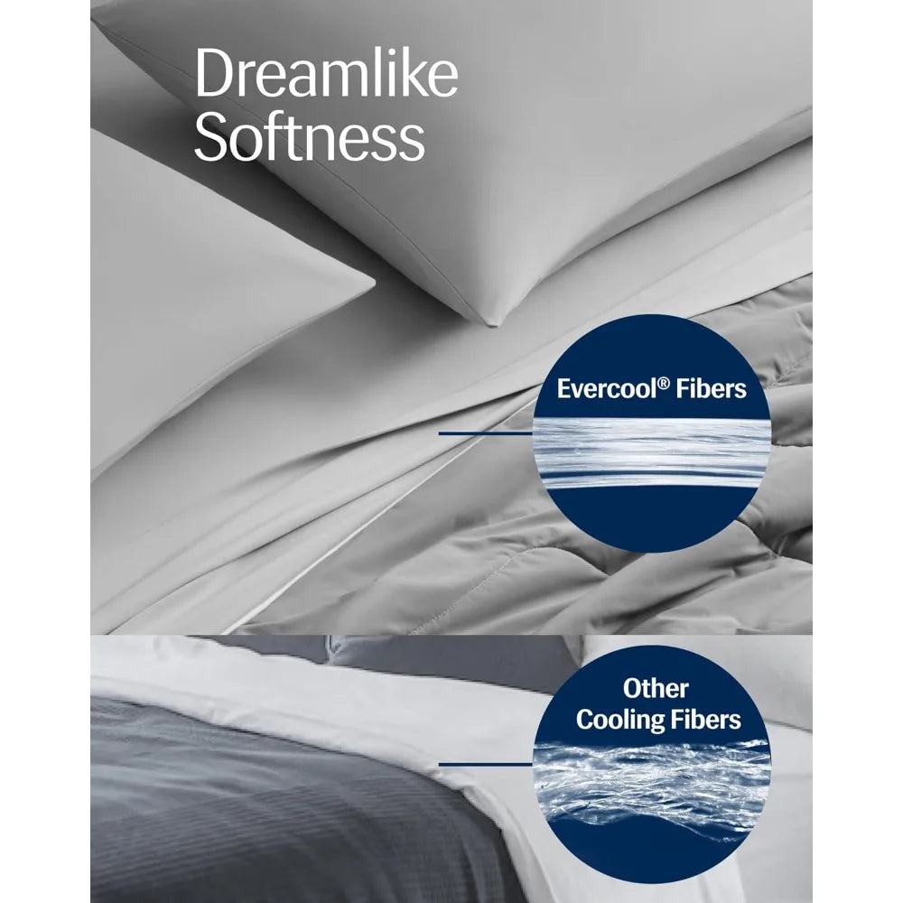 Evercool® Cooling Comforter, King/Cali King, Blanket for Hot Sleepers, All Season Bedding for Night