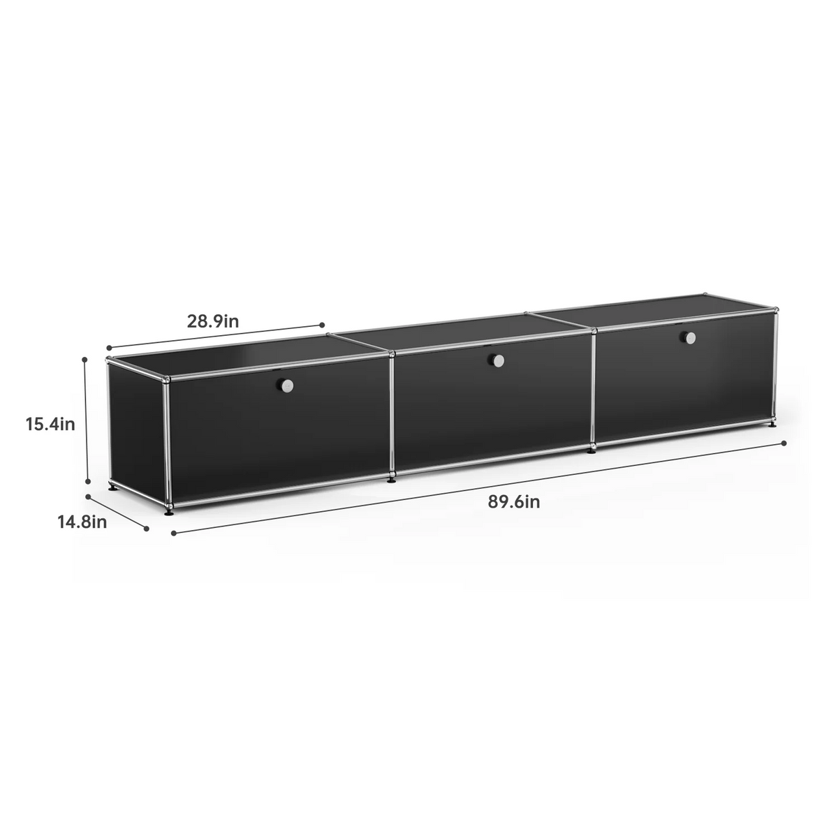 Modern Modular Metal Storage Cabinet Freestanding Sideboard Display Organizer For Living Room Bedroom Entryway Home Furniture