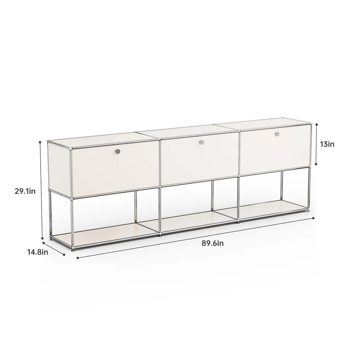 Modern Modular Metal Storage Cabinet Freestanding Sideboard Display Organizer For Living Room Bedroom Entryway Home Furniture