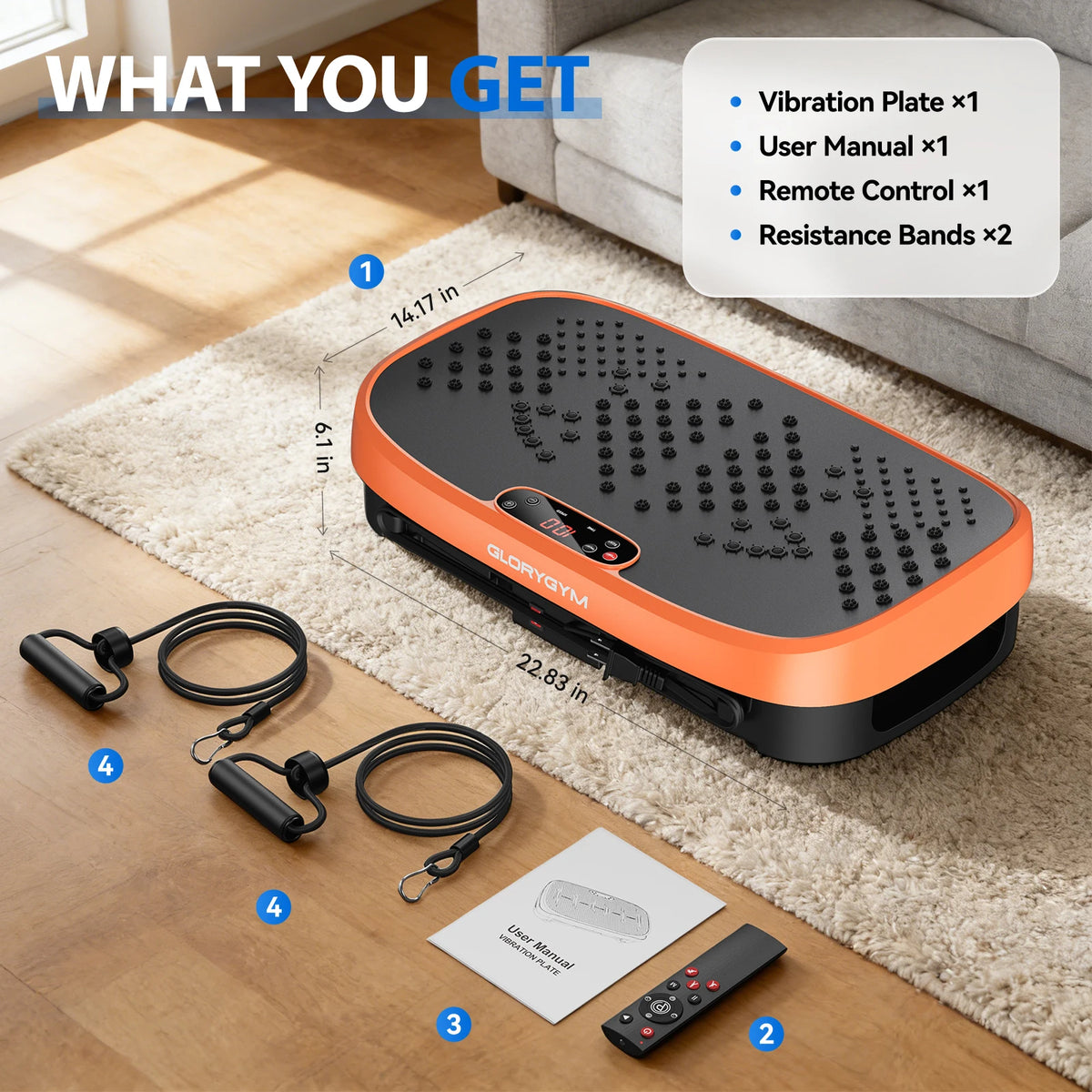 Vibration Plate Fat Burning Machine 120 Levels 330lbs Quiet Operation, Whole Body Workout Platform for Home Gym Balance Training