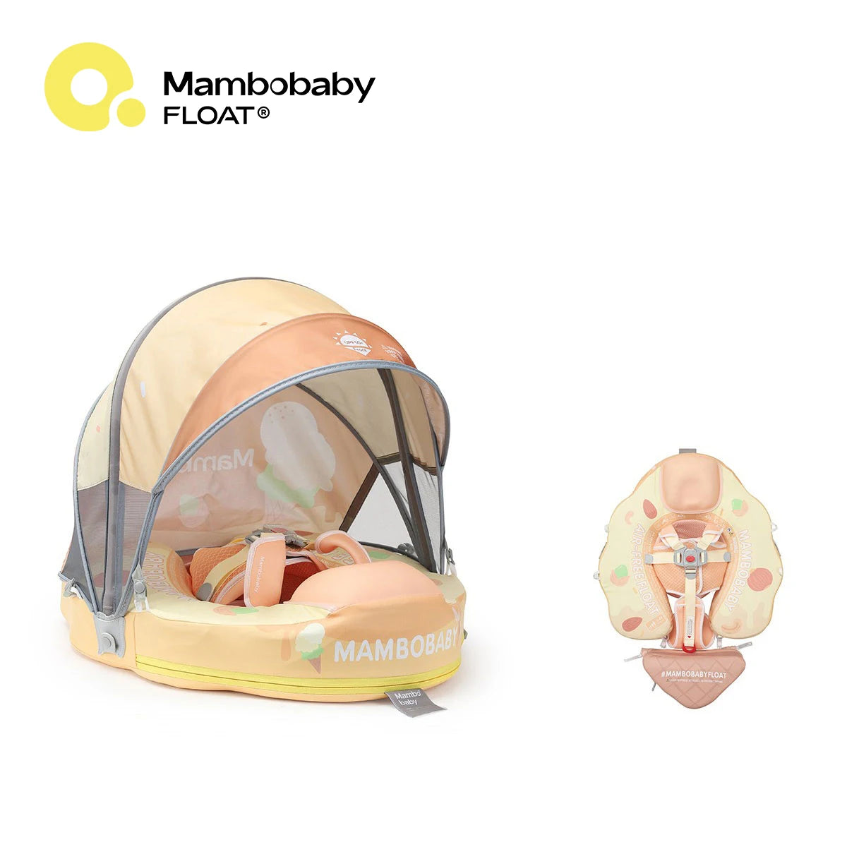 Mambobaby Float 98% UV Protection Canopy Comfort Skin-friendly Design ST:  Whale Shark 3-24 Month B503-92-W-Z Air-Free Chest Float with Sunshade Canopy  Baby Swimming Ring Toddler Pool Float Infant Swim Circle Infant Swimming