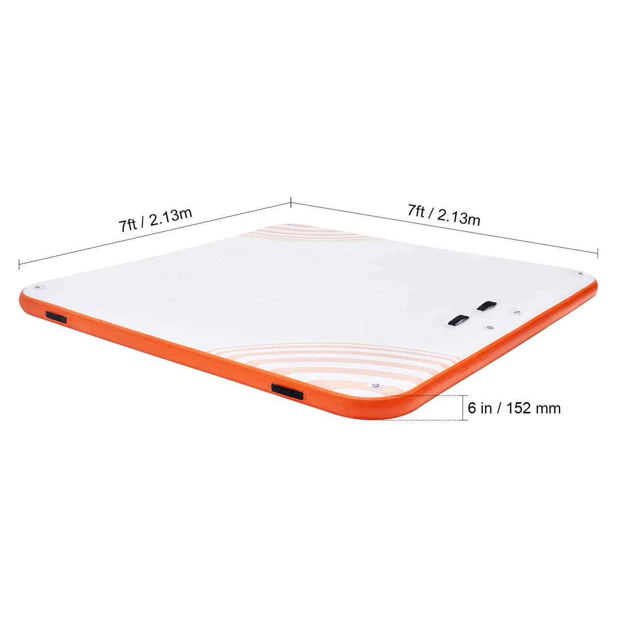 SucceBuy Inflatable Floating Dock Non-Slip Water Floating Dock Mat with Detachable Ladder Floating Platform Island Raft for Pool