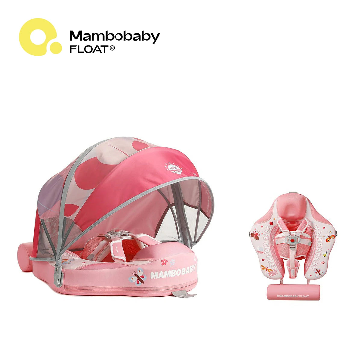 Mambobaby Float Safe Solid Core Safe Harness Technology ST:  Sea 3-24 Month B503-95-W-Z Air-Free Chest Float with Sunshade Canopy  Baby Swim Ring Toddler Pool Float Infant Water Ring Infant Swimming Float 1Years Boy Girl