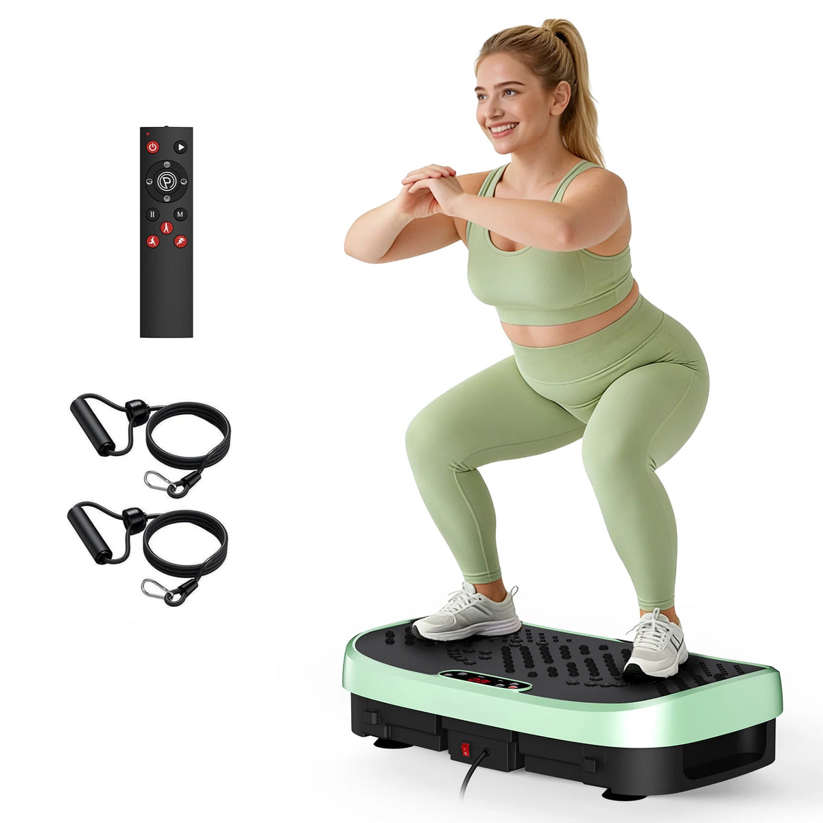 Vibration Plate Fat Burning Machine 120 Levels 330lbs Quiet Operation, Whole Body Workout Platform for Home Gym Balance Training