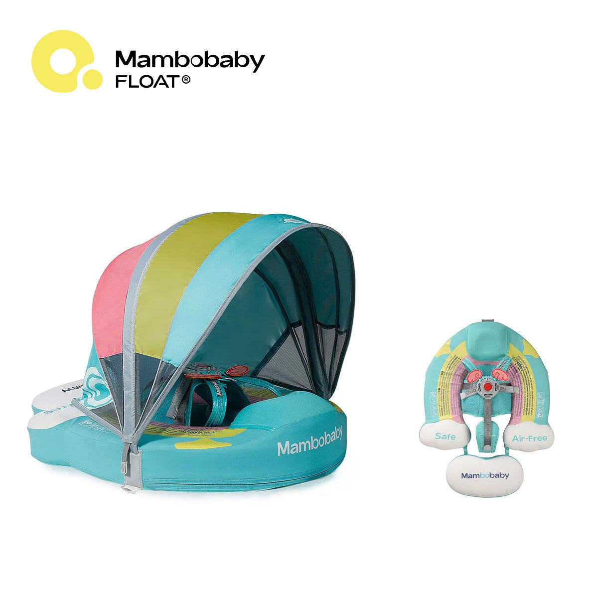 Mambobaby Float 98% UV Protection Canopy Comfort Skin-friendly Design ST:  Whale Shark 3-24 Month B503-92-W-Z Air-Free Chest Float with Sunshade Canopy  Baby Swimming Ring Toddler Pool Float Infant Swim Circle Infant Swimming