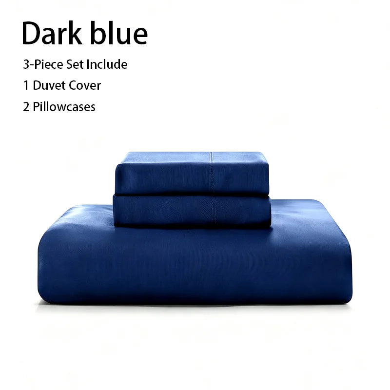 100% Bamboo Viscose Duvet Cover Set 3PCS, Solid Color Cooling & Breathable Bedding, 1 Duvet Cover + 2 Pillowcases, Queen (90"×90") / King (104"×90"), No Comforter Insert, 8 Colors Available`