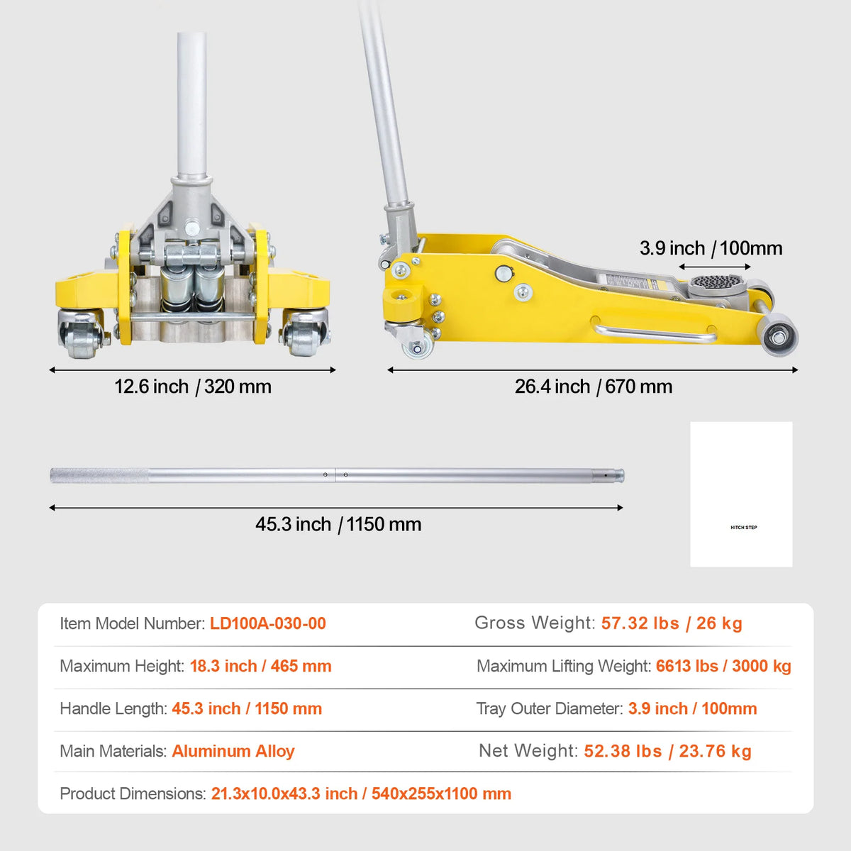 SucceBuy 3T/2T Floor Jack Aluminum Hydraulic Racing Floor Jack Hydraulic Car Jack with Dual Piston  Lift Pump for Auto Repaire