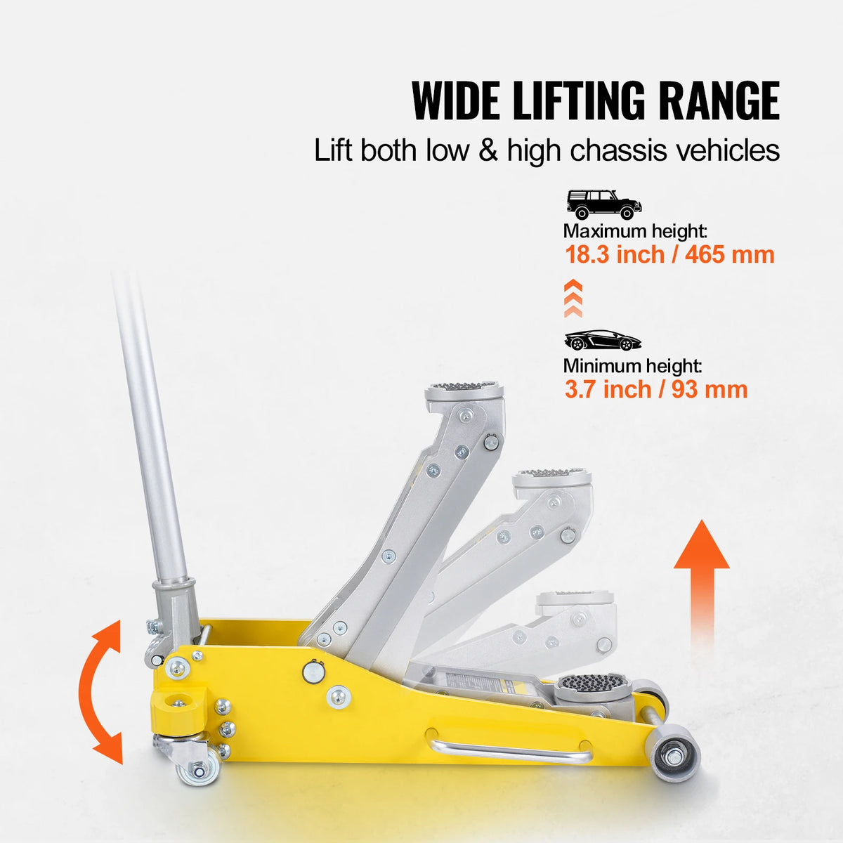 SucceBuy 3T/2T Floor Jack Aluminum Hydraulic Racing Floor Jack Hydraulic Car Jack with Dual Piston  Lift Pump for Auto Repaire