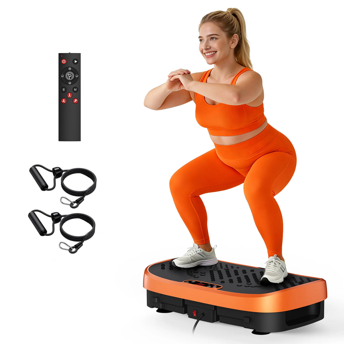 Vibration Plate Fat Burning Machine 120 Levels 330lbs Quiet Operation, Whole Body Workout Platform for Home Gym Balance Training