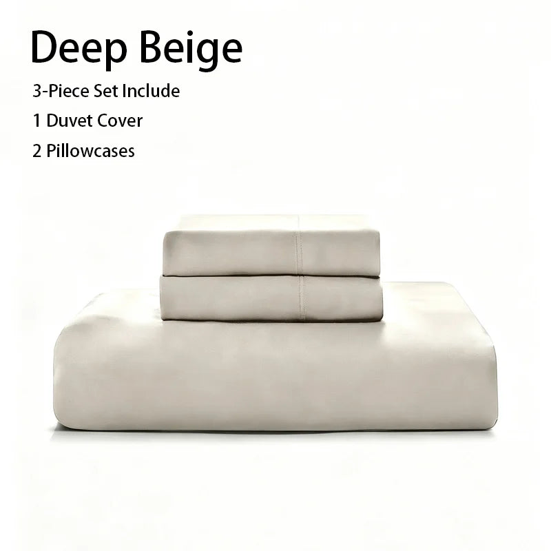 100% Bamboo Viscose Duvet Cover Set 3PCS, Solid Color Cooling & Breathable Bedding, 1 Duvet Cover + 2 Pillowcases, Queen (90"×90") / King (104"×90"), No Comforter Insert, 8 Colors Available`