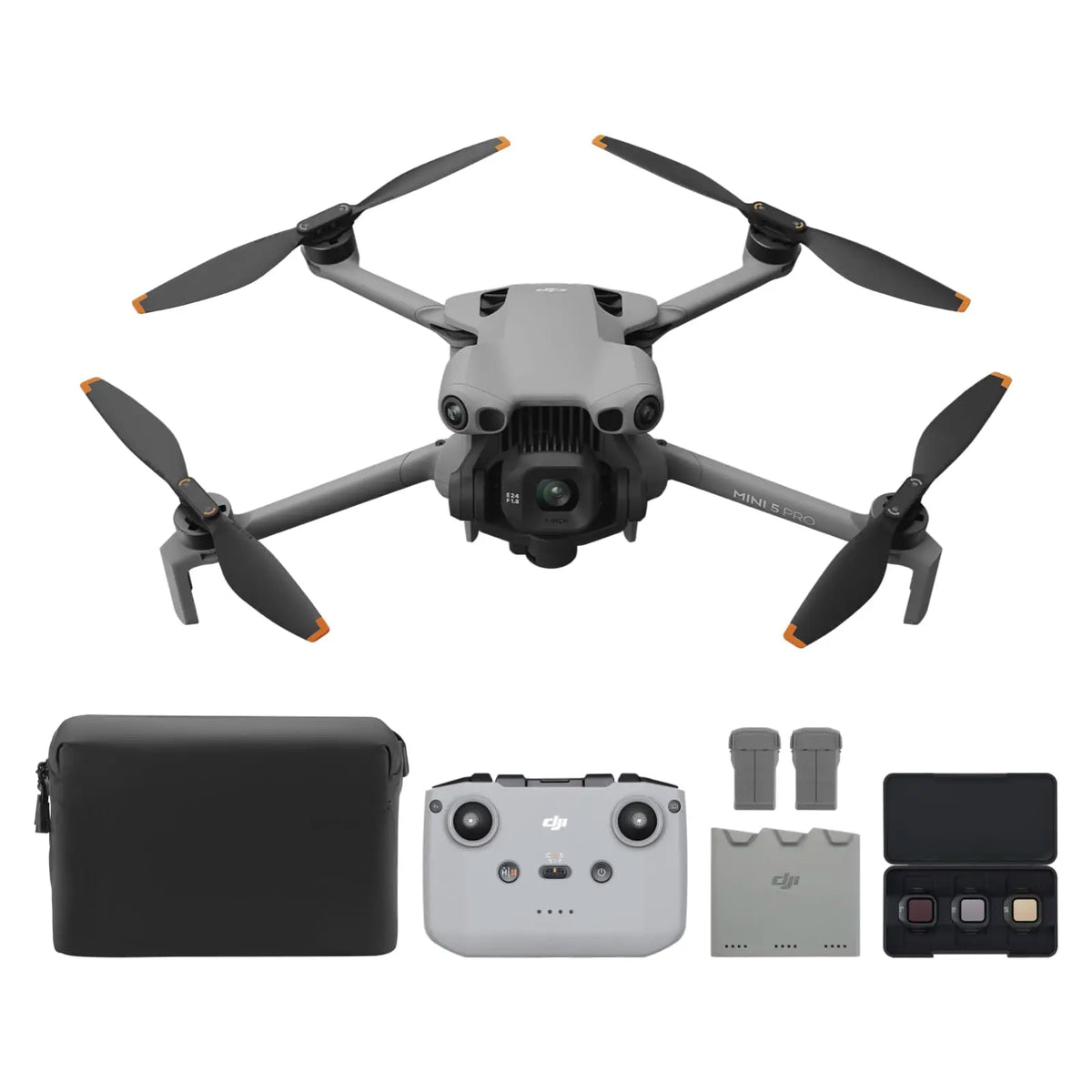 DJI Mini 5 Pro Fly More Combo DJI RC-N3 Vlog Drones with 1-Inch CMOS Mini 5 Pro 4K Camera Drone for Beginners ActiveTrack 360° 225° Gimbal Rotation 3 Batteries