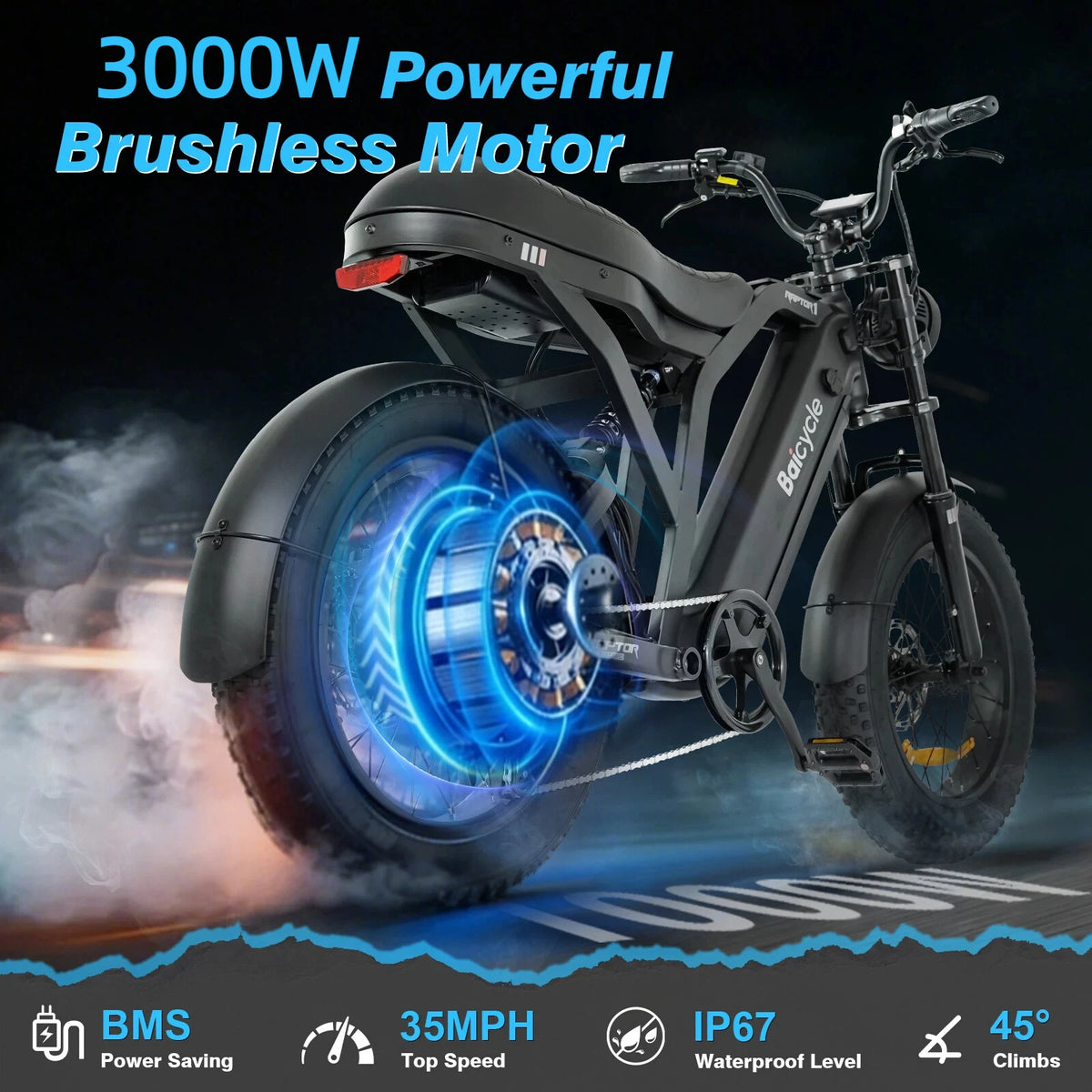 Electric Bike for Adults 3000W, 52V 31.5Ah Battery, Up to 50 Miles Range, 5 Riding Modes, Dual Disc Brakes, High Power Electric Bicycle for Commuting & Outdoor Riding