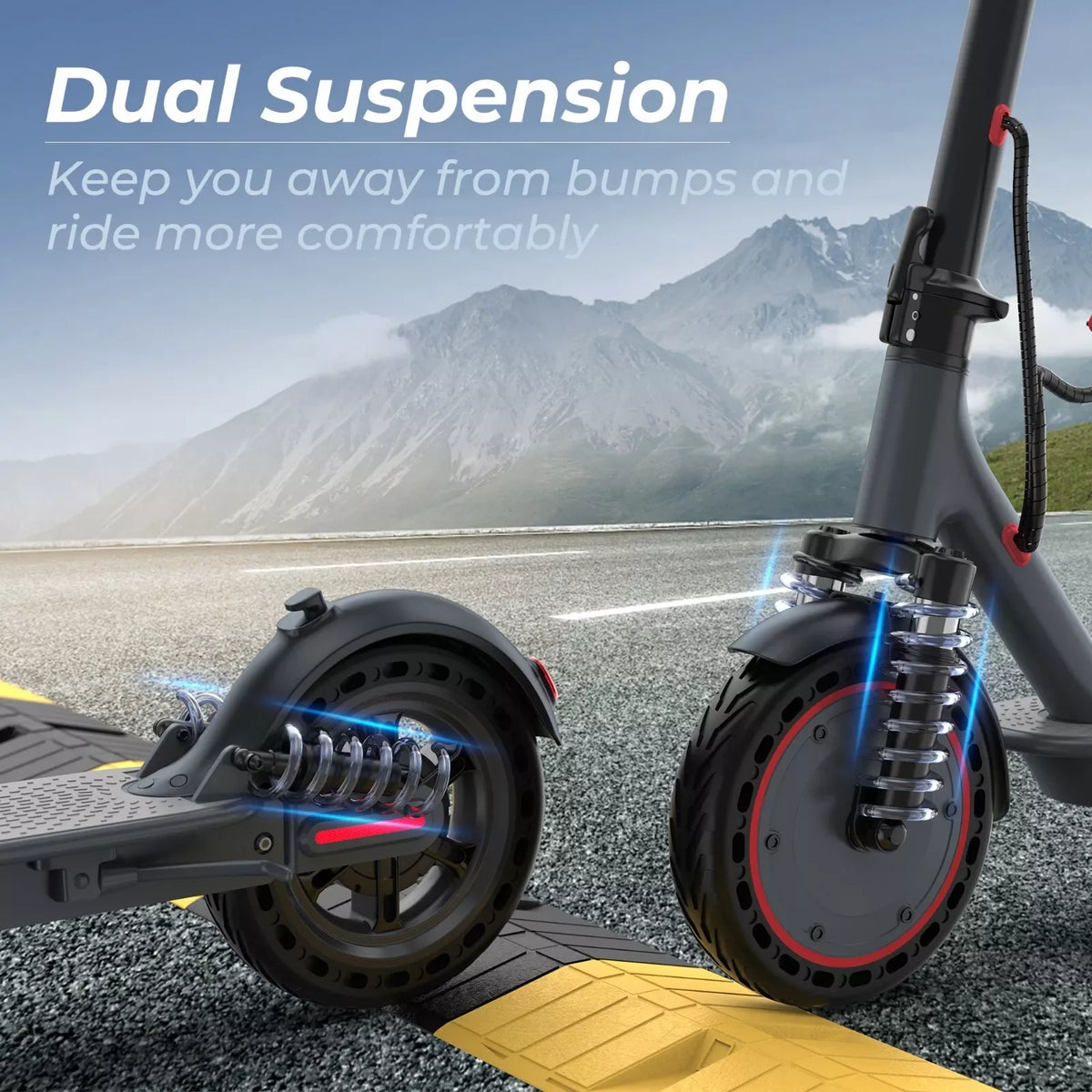 AOVOPRO TMAX 10inch Electric Scooter 500W 22MPH Adult APP Smart Scooter Shock-absorbing Anti-skid Folding Electric Scooter