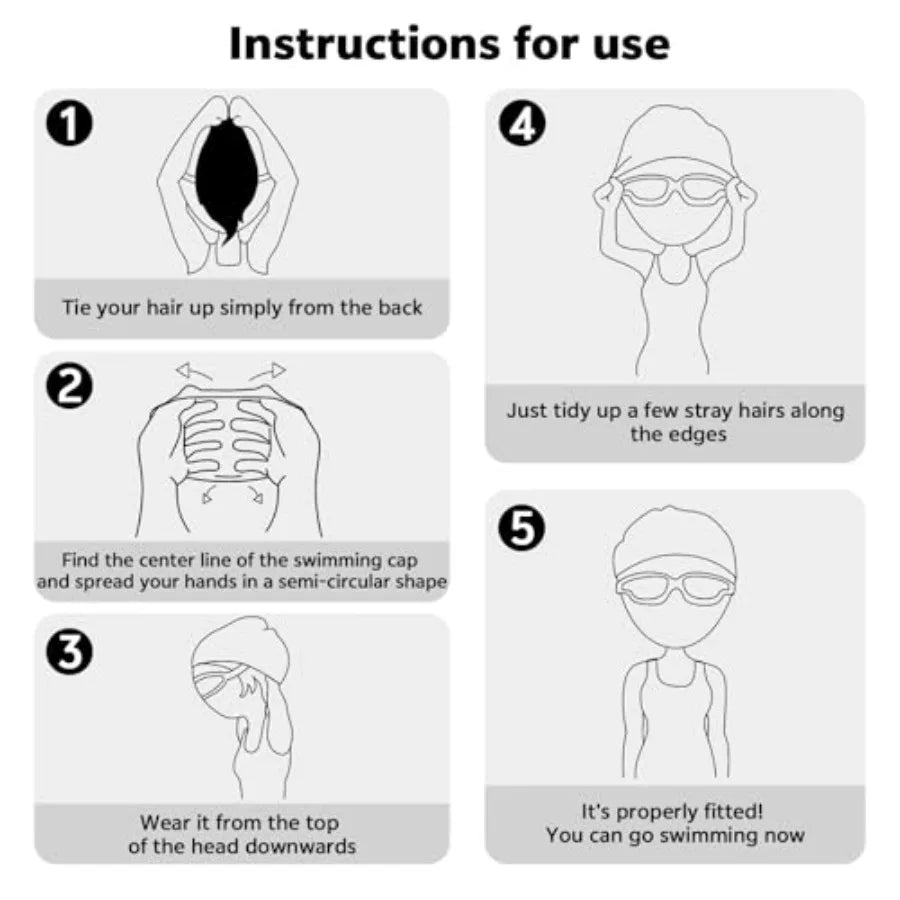 Silicone Swim Cap for Girls Boys Soft Waterproof Durable Swimming Caps Non-Slip Elasticity Keeps Hair Dry Cute