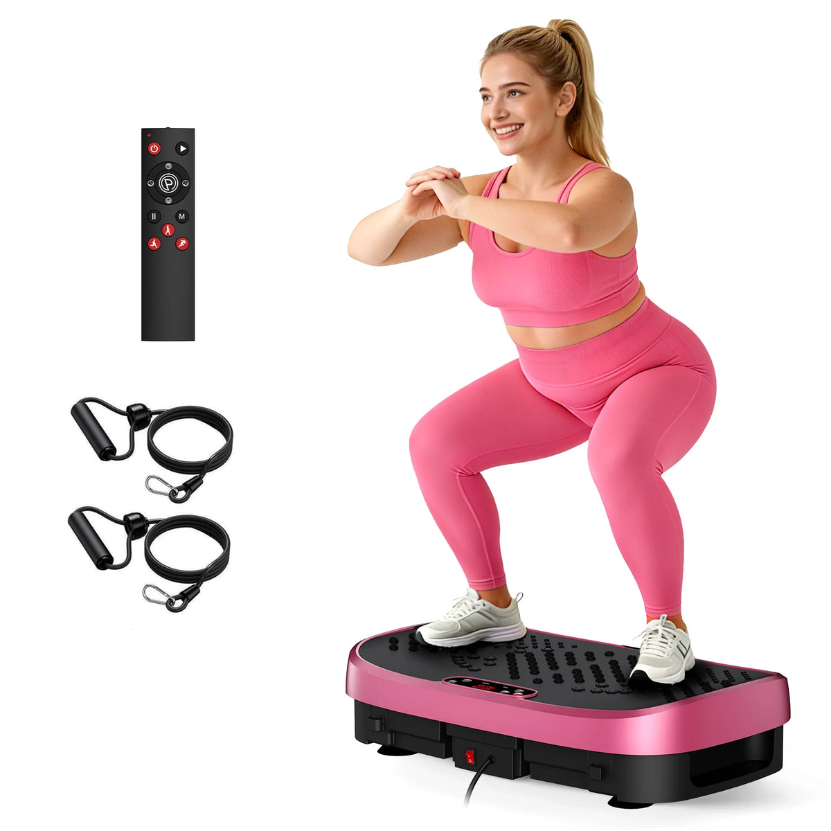 Vibration Plate Fat Burning Machine 120 Levels 330lbs Quiet Operation, Whole Body Workout Platform for Home Gym Balance Training