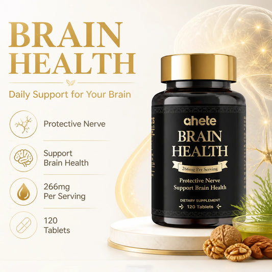 8 Bottles Achete Brain Health 266mg 120 Tablets. DHA Algal Oil & Magnesium for Nerve, Memory & Focus. Best Value.