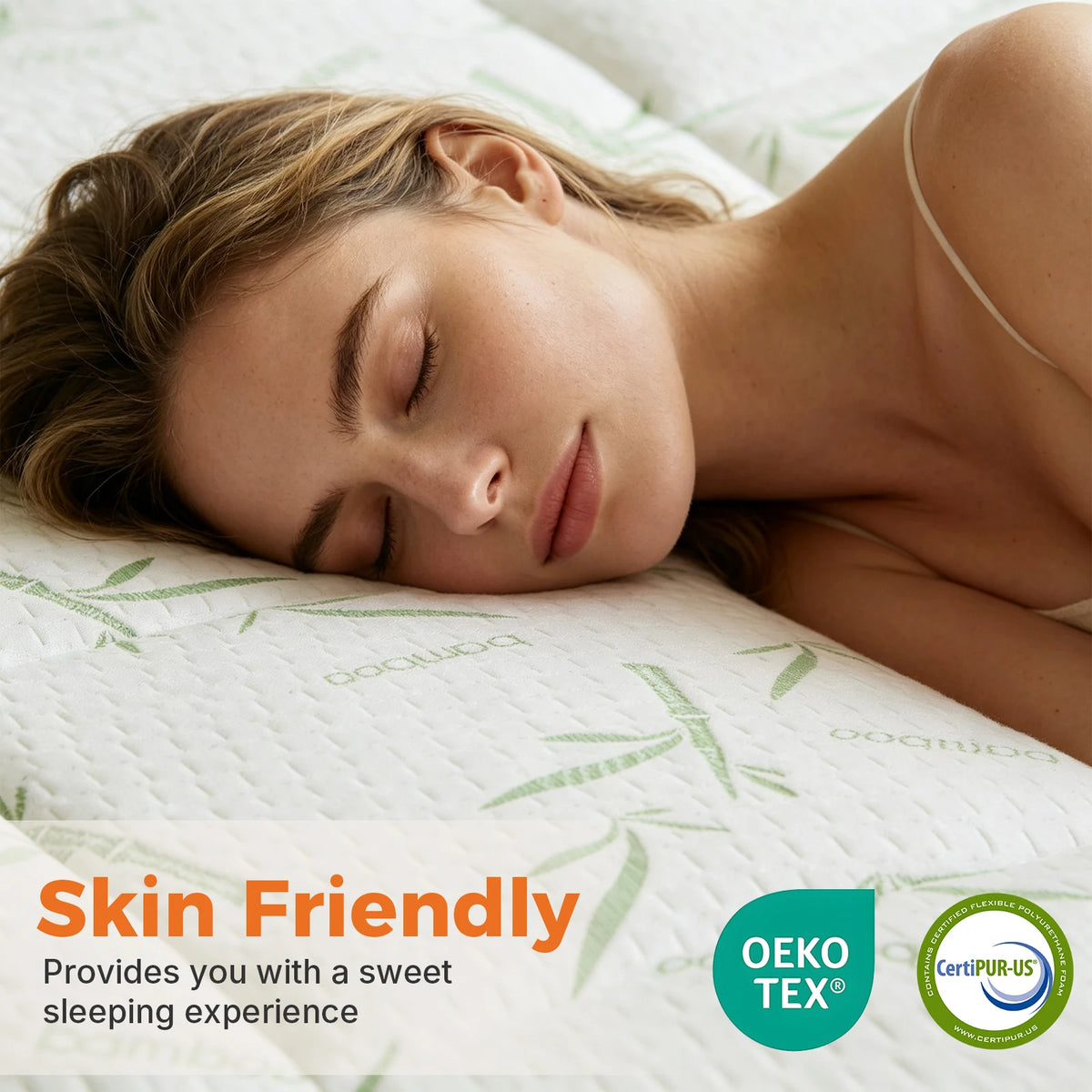 MCQ Gel Memory Foam Dual Layer Mattress Topper and Soft Pillow Top Mattress Pad Cover Gel Breathable Cooling Mattress Soft Bed Topper Home Bedroom
