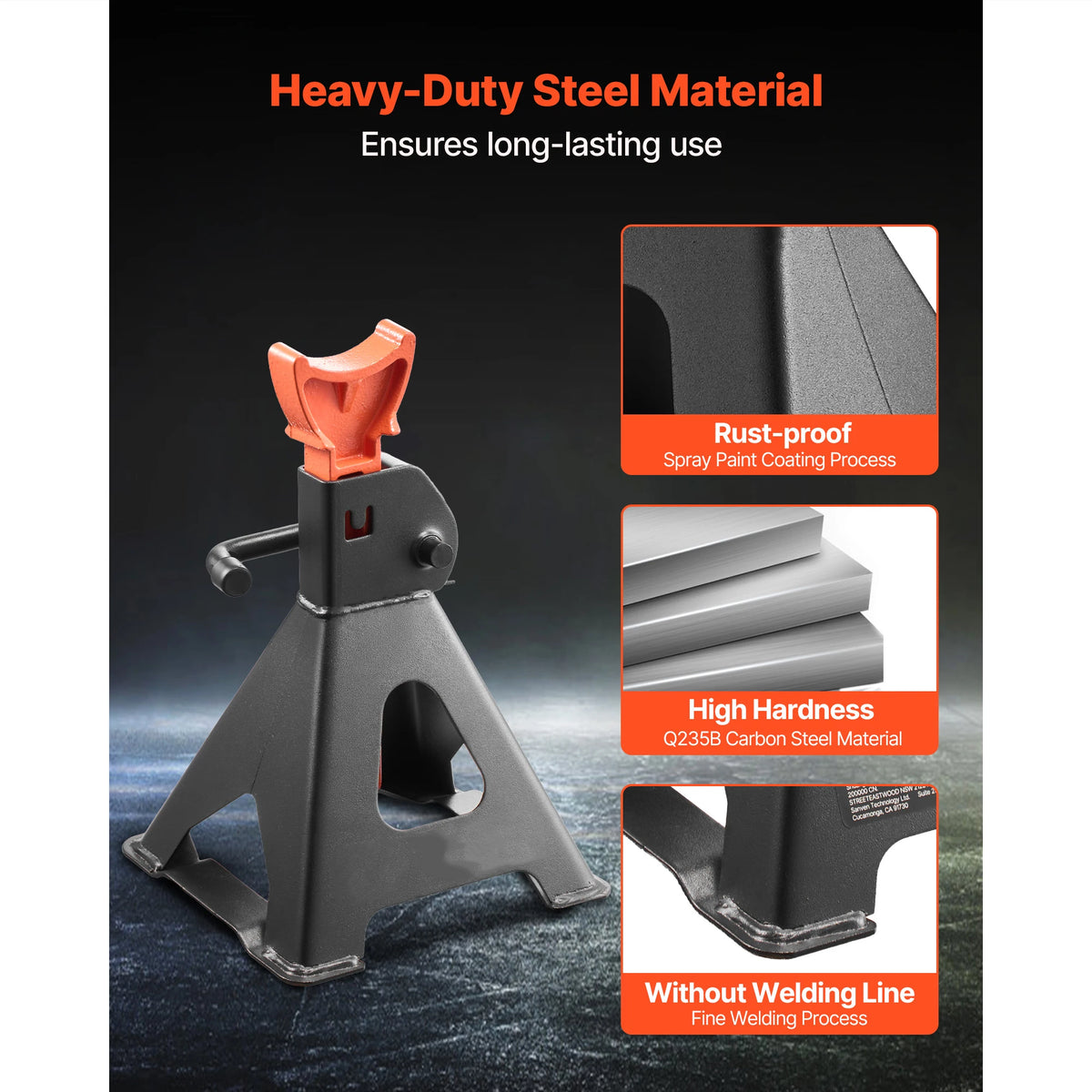 SucceBuy Jack Stands 3 Ton/6 Ton Capacity Heavy Duty Steel Jack Auto Stands with Locking for Lifting SUV Pickup Car and UTV/ATV