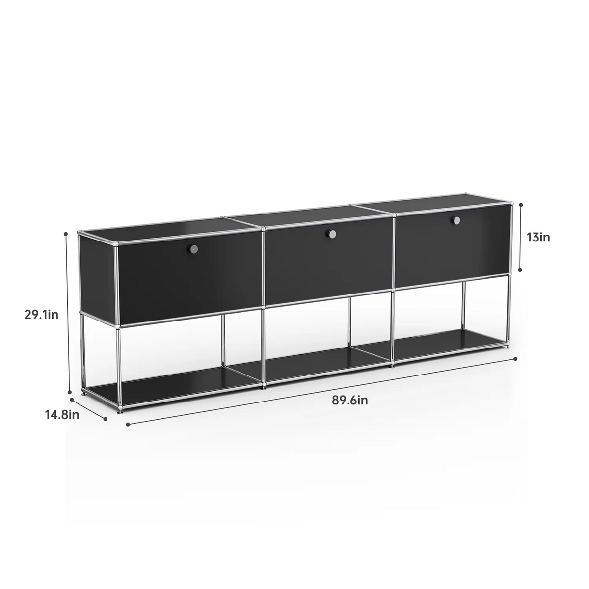 Modern Modular Metal Storage Cabinet Freestanding Sideboard Display Organizer For Living Room Bedroom Entryway Home Furniture