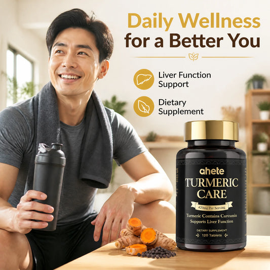 Support Liver Health with Ahete Turmeric Care - 420mg Turmeric & Black Pepper,