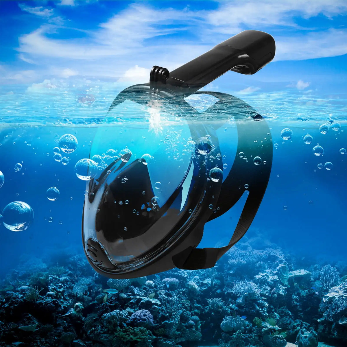 1 Set Full Face Scuba Diving Mask Anti Fog Goggles With Camera Mount Underwater Wide View Snorkel Swimming Mask Snorkling Set