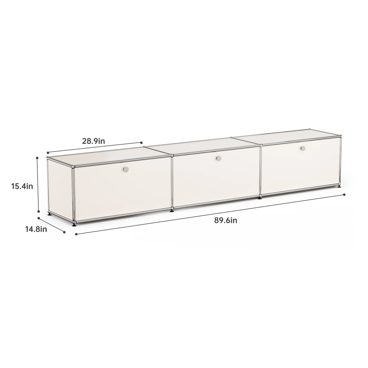Modern Modular Metal Storage Cabinet Freestanding Sideboard Display Organizer For Living Room Bedroom Entryway Home Furniture