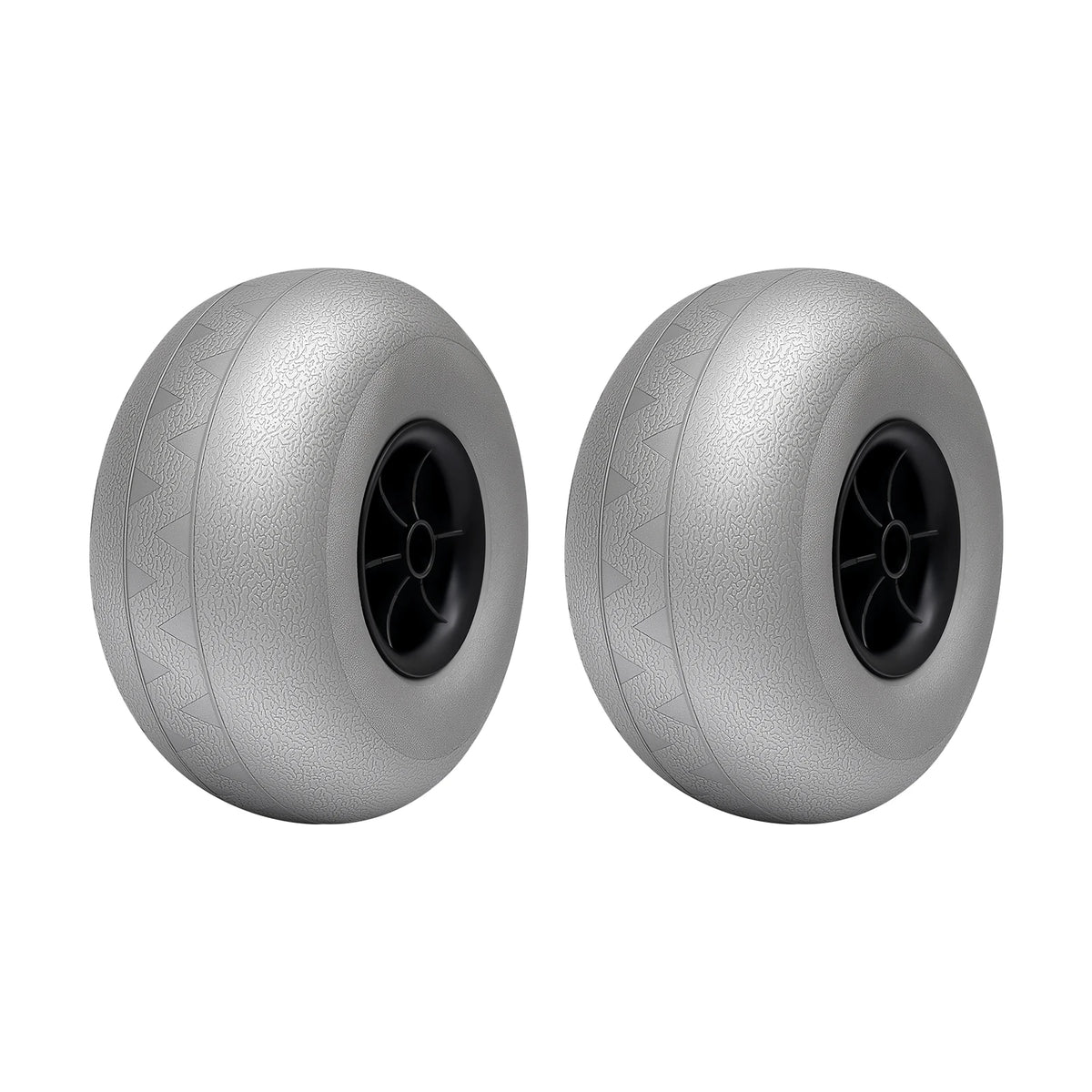 2Pcs 10 Inch PVC Inflatable Beach Wheels, Kayak Accessories, 20mm Bore Sand Tires for Canoe Trolley Cart