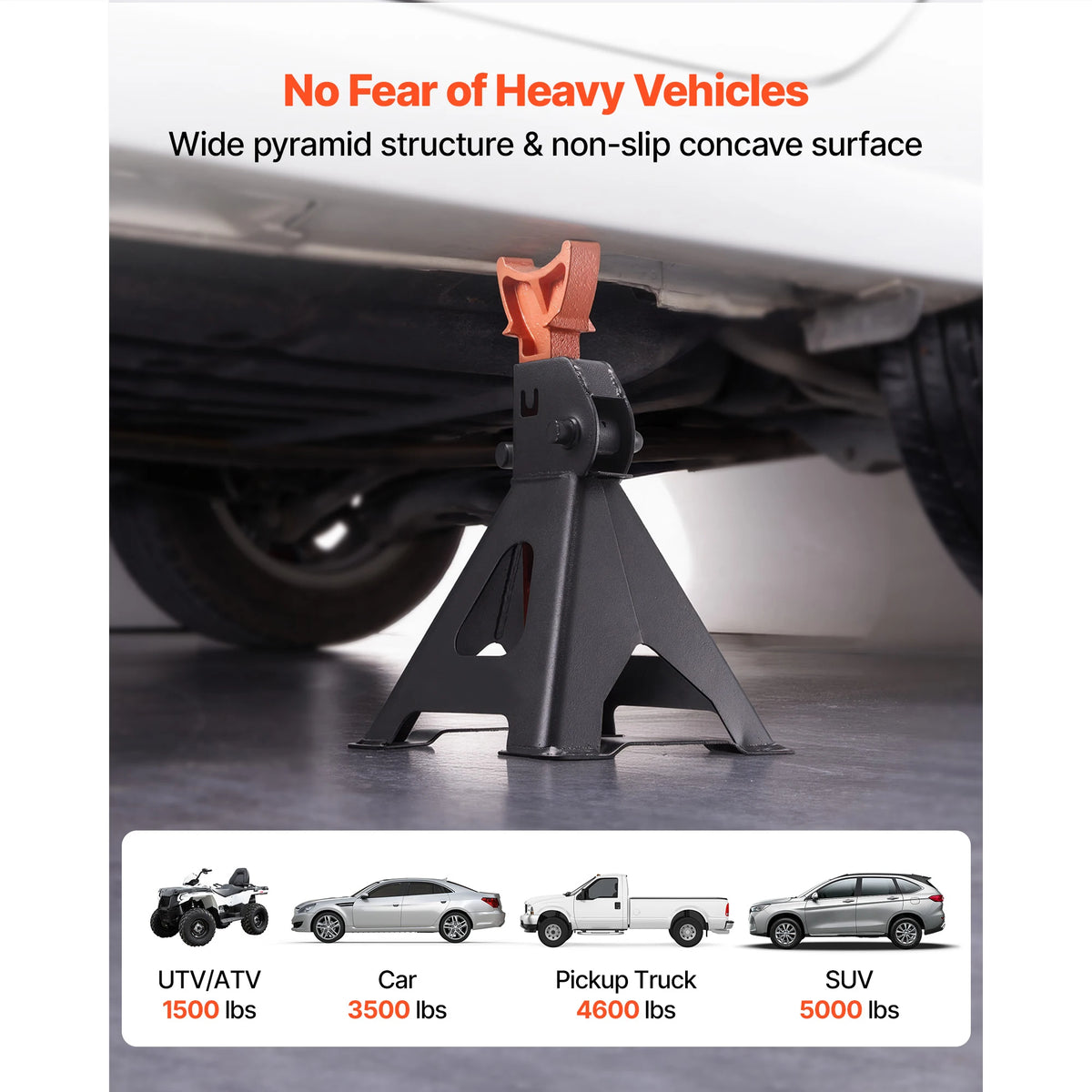 SucceBuy Jack Stands 3 Ton/6 Ton Capacity Heavy Duty Steel Jack Auto Stands with Locking for Lifting SUV Pickup Car and UTV/ATV