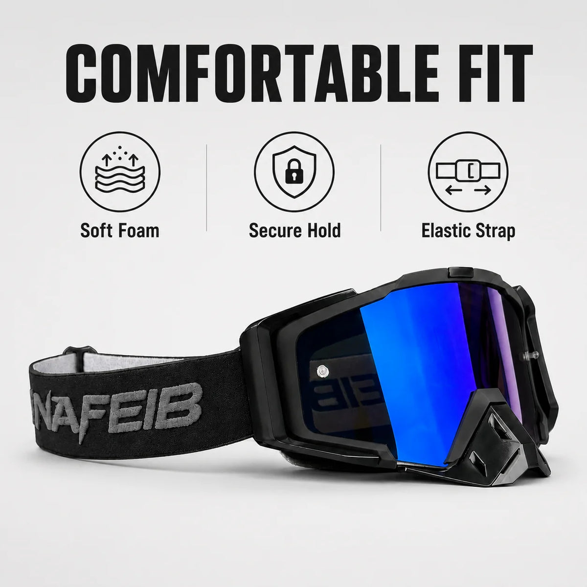 Motorcycle Goggles & Face Mask Set, Windproof Dustproof Riding Eyewear with Breathable Face Cover for ATV Dirt Bike Motocross Off-Road Cycling Outdoor Sports