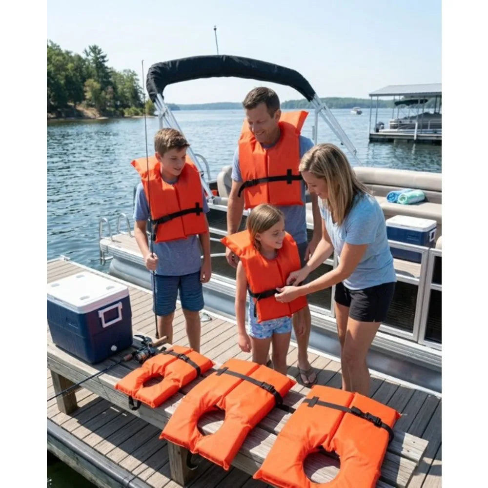 Ozark Trail Unisex Adult Type II PFD Life Jacket with Adjustable Belt in International Orange