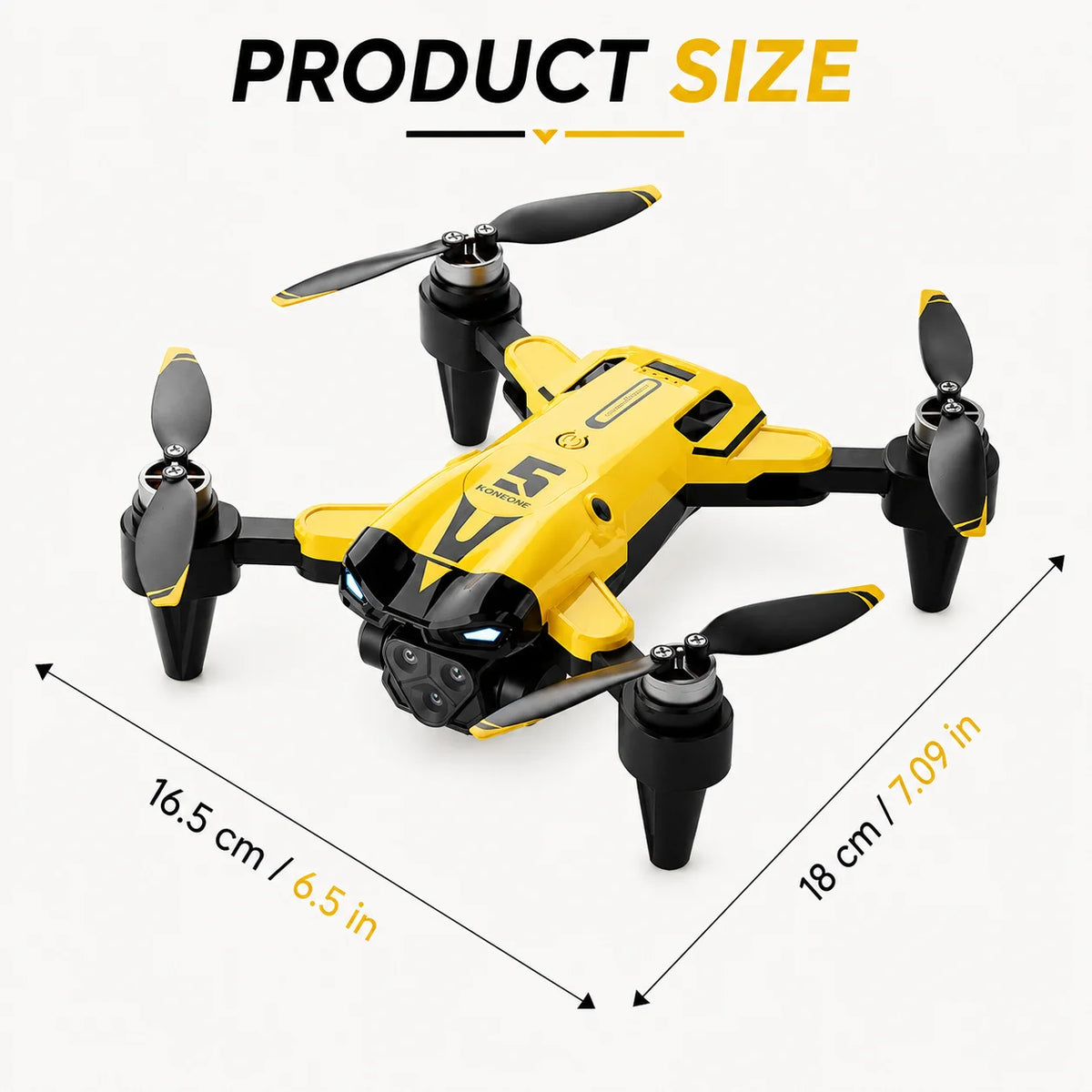 RC Drone Optical Flow Hover Smart Follow Waypoint Trajectory Flight One Key Takeoff Landing Return 360° Roll Headless Mode Outdoor Flying Drone