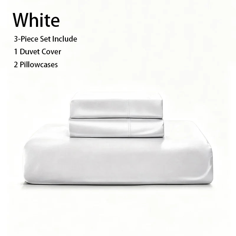 100% Bamboo Viscose Duvet Cover Set 3PCS, Solid Color Cooling & Breathable Bedding, 1 Duvet Cover + 2 Pillowcases, Queen (90"×90") / King (104"×90"), No Comforter Insert, 8 Colors Available`