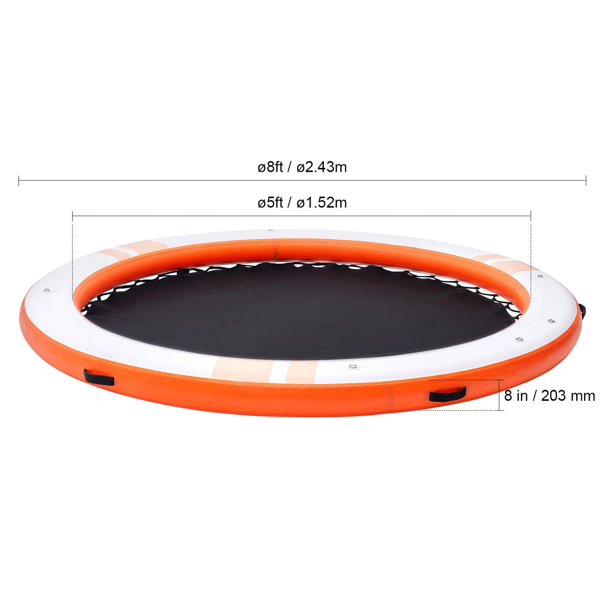 SucceBuy Inflatable Floating Dock 10x8FT Non-Slip Water Detachable Ladder Portable Carrying Bag Floating Platform Island Raft